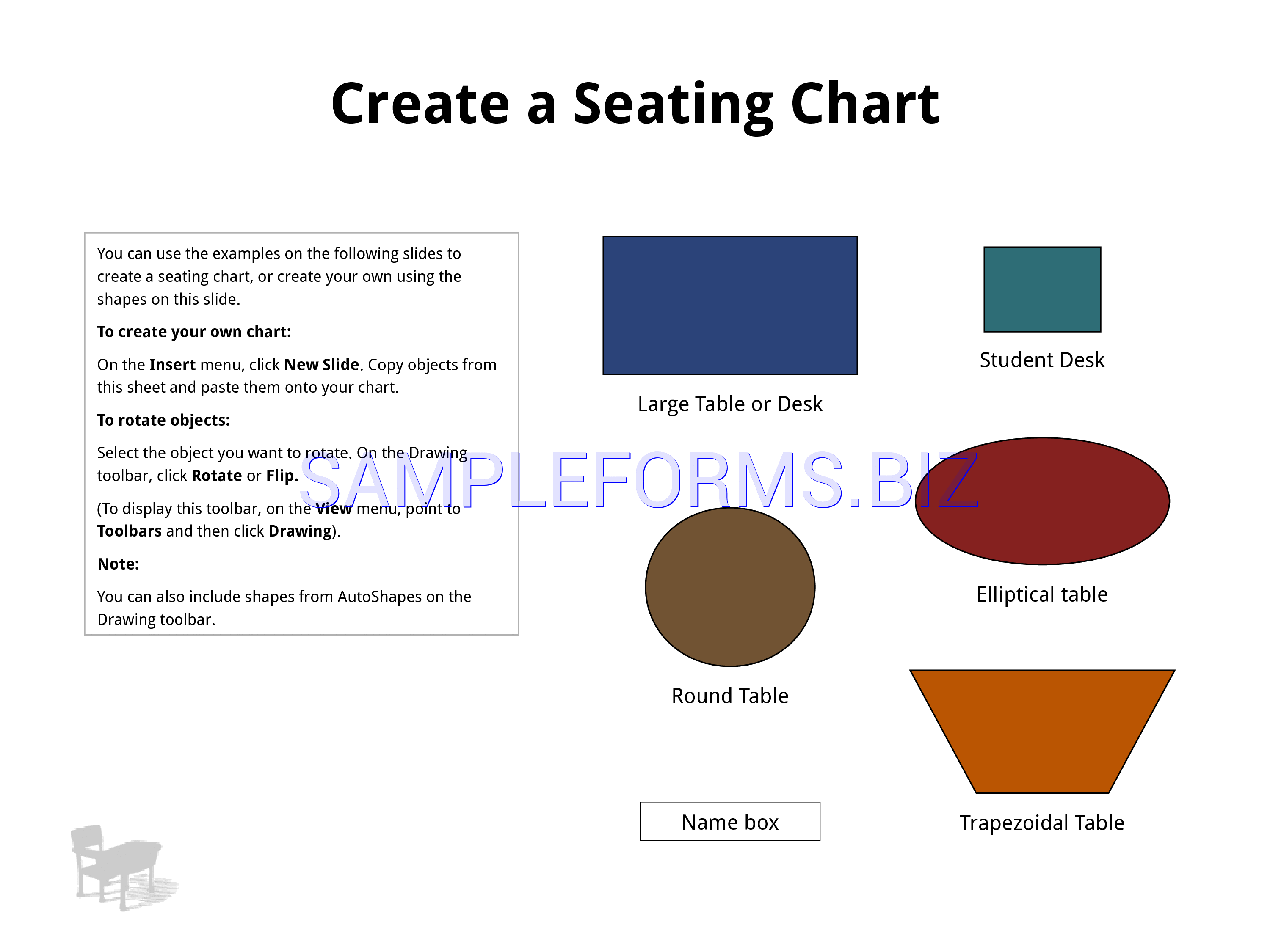 Preview free downloadable Seating Charts in PDF (page 1)